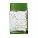 Frasco verde transparente com líquido claro, folhagens em relevo e tampa verde escuro contendo 100ml de desodorante colônia Arbo Puro.