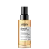 Frasco de óleo reparador Absolut Repair da L'Oréal Professionnel, com 90 ml de produto. Embalagem preta e dourada, com destaque para o nome do produto e informações sobre os benefícios do óleo de gérmen de trigo.