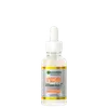 Frasco de soro facial Garnier Skinactive Uniform & Matte com Vitamina C, em embalagem branca e amarela, com conta-gotas e rótulo destacando os benefícios de uniformidade e matificação.