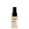 Frasco de óleo reparador Absolut Repair Oil da L'Oréal Professionnel, com 30 ml de produto. Embalagem preta e dourada, com rótulo destacando o nome do produto e a descrição "Óleo multibeneficios sem enxágue".