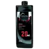 Frasco preto de 950ml da linha Truss Professional, contendo Creme Developer com fórmula estabilizada, enriquecido com lanolina e colágeno, indicando volume de 20 vol.