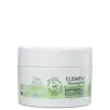 É um pote branco para uma máscara capilar da linha Elements da Wella Professionals, com 150ml. O produto é formulado com 94% de ingredientes naturais, incluindo aloe vera, e não contém silicones. As cores predominantes são branco e verde claro