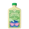 Frasco de shampoo da marca Lola com tampa verde, rótulo com ilustração colorida e texto "Controle de Oleosidade 72h sem oleosidade". Produto para couro cabeludo oleoso