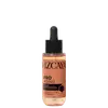 Frasco de vidro com conta-gotas preto contendo um sérum anti-envelhecimento da marca Vizcaya, com rótulo em laranja e branco destacando os ingredientes vitamínicos.