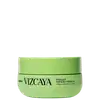 Embalagem verde-clara em formato de pote contendo a inscrição "VIZCAYA" e "máscara nutrição intensiva" em preto. O produto é destinado a cabelos cacheados e crespos.