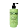 Frasco verde-claro com bomba preta, rotulado como "Vizcaya Curl Nutrition Leave-in Nutri-definição", contendo óleos de moringa e baobá, com proteção térmica de 250°C.