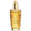 Frasco de óleo capilar Kérastase Elixir Ultime, com embalagem dourada e brilhante, apresentando o logotipo da marca e o nome do produto em destaque.