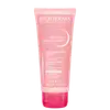 Tubo rosa de gel de limpeza micelar da marca Bioderma, com rótulo indicando "Sensibio Gel moussant" e informações sobre o produto em francês.