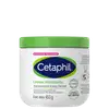 Creme hidratante Cetaphil para pele extremamente seca e sensível, com fórmula enriquecida com niacinamida, pantenol e glicerina, em embalagem plástica branca com tampa verde e rótulo azul e verde.