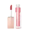 Produto de maquiagem Maybelline com embalagem rosa e branca, contendo um aplicador de batom com textura aveludada e cor rosa vibrante.