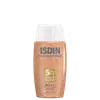 Frasco de protetor solar ISDIN Fotoprotector Fusion Water Magic Color Media, com fator de proteção solar 50.