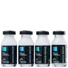 Quatro frascos de vidro transparentes com tampas pretas, contendo um produto Shock Repair da marca Truss. Os frascos possuem rótulos pretos com o nome da marca e a indicação "Dose altamente concentrada" em letras brancas.