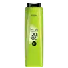 Frasco de produto de coloração de cabelos da marca L'Oréal, na cor verde-limão, com rótulo indicando a tecnologia "INOA" e o volume de 20 volumes. O produto é apresentado em embalagem plástica com design moderno e contrastante.