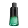 Vidro em formato geométrico com degradê de preto e verde, tampa preta e letras brancas contendo 100ml de desodorante colônia da marca Malbec Vert.