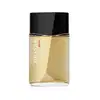 Vidro quadrado dourado com detalhe em relevo, tampa preta e letras brancas contendo 100ml de desodorante colônia Quasar Brave.