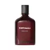 Vidro retangular marrom escuro  com tampa preta e letras brancas contendo 100ml de desodorante colônia Portinari Absoluto.