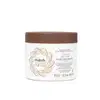 Pote branco com tampa marrom e rótulo em preto e marrom contendo 350g de máscara capilar hidratante para cabelos cacheados da marca Match Ciência das Curvas.