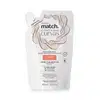 Refil de creme para pentear para cabelos cacheados Match Ciência das Curvas em sachê branco com letras marrons e detalhes laranjas.