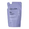 Refil de loção renovadora hidratante corporal Nativa SPA Lilac em sachê de 350ml na cor lilás com letras pretas e brancas.