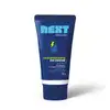 Embalagem azul escura de desodorante em creme da marca Next, com tecnologia SmartShield e sem alumínio, com detalhes em sobretom de azul um pouco mais claro e um ícone de bateria com um raio amarelo dentro.