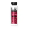 Shampoo de reconstrução Match Science. A embalagem tem detalhes em preto e vermelho, com o logotipo Match Science em prata. O rótulo destaca que contém "Peptídeos Inteligentes + Óleo de Amaranto" e é indicado para "Reverter os danos mais profundos no fio"