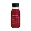 Frasco transparente com liquido vermelho escuro, tampa preta e rótulo em letras brancas e douradas contendo 250ml de sabonete líquido da arca Nativa SPA Cereja Rouge.