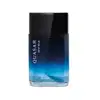 Vidro em formato quadrado com degradê em tons de azul e letras bege contendo 100ml de desodorante colônia Quasar Deep Blue.