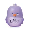Frasco em forma de pintinho na cor roxa com detalhes laranja contendo 100ml de colônia Boti Baby Lua.