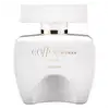 Vidro branco em formato quadrado com tampa da mesma cor em formato retangular, detalhes e letras douradas, contendo 100ml de desodorante colônia Coffee Woman Duo.