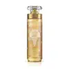 Imagem do frasco de body splash Dream Céu de Baunilha, em embalagem cilíndrica com tampa transparente e válvula spray dourada. O rótulo é em tons de amarelo, laranja e branco e traz um sorvete ilustrativo. O recipiente conta com 200ml de produto.