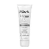 Imagen de uma bisnaga branca com rótulo preto e branco da marca Match Lab, contendo tratamento de choque com queratina concentrada para pré e pós-química. O produto possui 50ml.