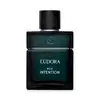 O produto apresentado é um frasco do Desodorante Colônia, "Bold Intention". Possui um design moderno e elegante, com uma tonalidade escura predominante. O recipiente tem um formato retangular, conferindo um aspecto sofisticado