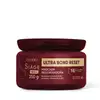 Pote de máscara regeneradora da linha Siàge Ultra Bond Reset, com embalagem vermelha escura e rótulo dourado, contendo 250 g do produto.
