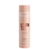 Condicionador Essential da marca Brae. Embalagem cilíndrica de plástico rígido na cor rosa claro. Rótulo com o nome do produto "Essential" em letras grandes vermelhas e a palavra "Conditioner" abaixo em letras menores.