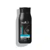Shampoo Vult, frasco em um design preto liso com o logotipo da marca em destaque. Há informações impressas no rótulo, como "Recarga de Hidratação" e "Colágeno vegetal + Ácido hialurônico", indicando que se trata de um shampoo hidratante.