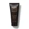 Frasco preto de gel de banho da marca O.U.i, com rótulo dourado em formato retangular contendo informações sobre o produto.