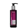 Frasco de plástico preto com bomba doseadora, rótulo roxo com texto "TRUSS PROFESSIONAL COLOR SHIELD LEAVE IN" em branco, contém 200 ml de produto para tratamento de cabelos.