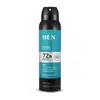 Tubo preto com rótulo azul, prata e preto contendo 90g/150ml de desodorante antitranspirante aerossol da marca Men Cool Protect.