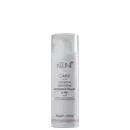 Frasco de 50 ml do produto Keune Care Keratin Smooth Silkening Polish Cire, um creme alisador e fortalecedor para cabelos crespos e rebeldes, com embalagem branca e texto em preto.