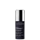 Frasco de tratamento intensivo de vitamina C2 da marca Esthederm. Embalagem preta e branca com texto destacando os benefícios do produto para manchas e falta de luminosidade da pele.