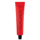 Coloração de cabelo da marca Schwarzkopf Professional, na cor vermelha, com o nome "Igora Royal" impresso em preto. O produto é descrito como uma tintura de cabelo permanente.