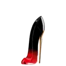 Very Good Girl Elixir Eau de Parfum Carolina Herrera, frasco em formato de salto alto com degradê preto e vermelho intenso.