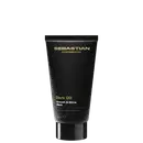 Tubo preto com rótulo dourado da marca Sebastian Professional contendo uma máscara de óleo escuro para cabelos, com a descrição "Dark Oil Smooth & Shine Mask" e fragrância mesmerizante.