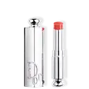Batom em embalagem prateada com logotipo da marca Dior marcada na tampa.