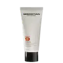Frasco branco com rótulo preto da marca Sebastian Professional, contendo condicionador da linha Potion 9 para cabelos nutridos e maleáveis.