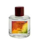 Frasco de item de perfumaria da marca Phebo, com rótulo em fundo colorido com pinceladas de verde, laranja e amarelo, contendo a palavra "Ginga" em destaque.