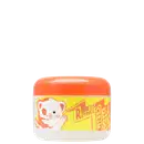 Frasco de creme facial da marca Elizavecca, com embalagem laranja e amarela, exibindo o texto "Retinol EGF", "Milky Piggy" e outros detalhes sobre o produto.