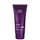 Frasco de condicionador da linha Ultimate Color da Wella Professionals, com 200 ml de volume, embalagem roxa com logo da marca, contendo informações sobre os benefícios do produto.