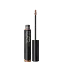 Pro Brow Whipscultpouse MAC em embalagem cilíndrica preta com aplicador em espiral. Produto em tom marrom claro, frasco com rótulo branco e tampa preta destacável.