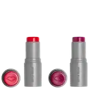 Kit Boca Rosa Stick Cor Salvamor + Manaux, 2 sticks de maquiagem multifuncional.